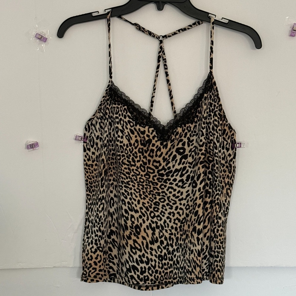Secret‎ Treasures Leopard Print Spaghetti Strap Nighty/Cami Layering Whimsigoth